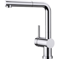 Blanco Linus-S-F 514023 Μπαταρία Κουζίνας Πάγκου Διπλής Παροχής Ανάμεικτη με Ντουζ Inox