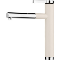 Blanco Linee-S 526957 Μπαταρία Κουζίνας Πάγκου Διπλής Παροχής Ανάμεικτη με Ντουζ Λευκή
