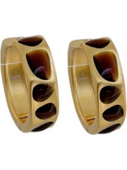 RO Accessories Γυναικεία Σκουλαρίκια Κρίκοι Xρυσά Στρογγυλά E1226