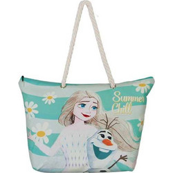 Frozen Chill Υφασμάτινη Τσάντα Θαλάσσης Ώμου Πράσινη 37x52cm