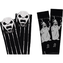 Difuzed Nightmare Before Christmas - Glow in the Dark Ανδρικές Κάλτσες Ψηλές με Σχέδια Μαύρες 2Pack