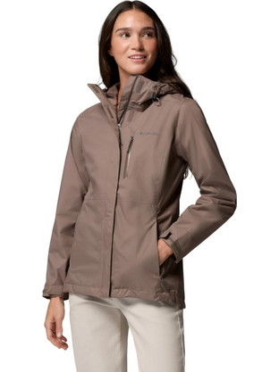 Columbia Pouring Adventure III Γυναικείο Μπουφάν Softshell Μακρύ Αδιάβροχο Καφέ 2117191-254