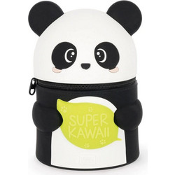 Legami Panda Super Kawaii Κασετίνα Μαύρη Λευκή SKA0001