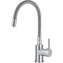 Ideal Standard 33423 Μπαταρία Κουζίνας Πάγκου Διπλής Παροχής Ανάμεικτη με Εύκαμπτο Ρουξούνι Γκρι