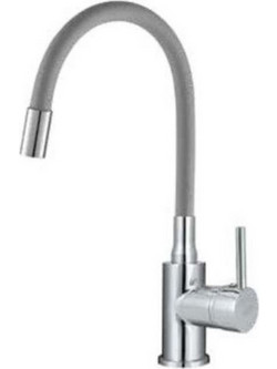 Ideal Standard 33423 Μπαταρία Κουζίνας Πάγκου Διπλής Παροχής Ανάμεικτη με Εύκαμπτο Ρουξούνι Γκρι