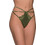 Milena By Paris Γυναικείο Sexy String με Δαντέλα Χακί 6952