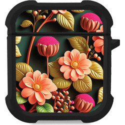 Sonique 3D Flower Series Θήκη Σιλικόνης για Apple AirPods 1 / 2 Σομόν