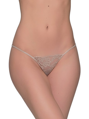 Milena By Paris Γυναικείο Sexy String με Δαντέλα Μπεζ 6310