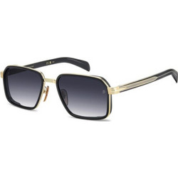 David Beckham DB7158/S RHL/08 Ανδρικά Γυαλιά Ηλίου Aviator Μεταλλικά Χρυσό Μαύρο με Μαύρο Φακό