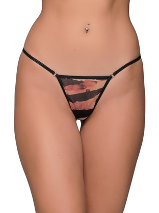Milena By Paris Γυναικείο Sexy String Μαύρο Rusted 6867