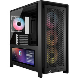 Corsair 4000D Frame LCD Xenon Edge Black Midi Tower Κουτί Υπολογιστή RGB με Πλαϊνό Παράθυρο