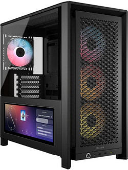 Corsair 4000D Frame LCD Xenon Edge Black Midi Tower Κουτί Υπολογιστή RGB με Πλαϊνό Παράθυρο