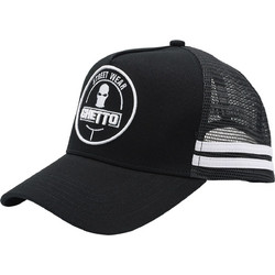 Ghetto 3D Embroidery Ανδρικό Καπέλο Jockey με Δίχτυ Snapback Υφασμάτινο Μαύρο