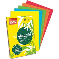 Rey Adagio Χαρτί Α4 80gr/m² 200 Φύλλα Πολύχρωμο