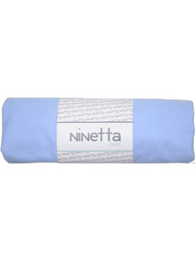 Ninetta Bebe Βρεφικό Σεντόνι Κούνιας Βαμβακερό με Λάστιχο 70x140 Light Blue