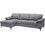 Woodwell Cyril Γωνιακός Καναπές Δεξιά Γωνία Γκρι 267x132x84cm Ε9583,10