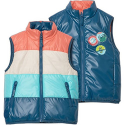 Boboli Αμάνικο Παιδικό Μπουφάν Χειμωνιάτικο Puffer Μπλε Κοραλί Γαλάζιο 523156
