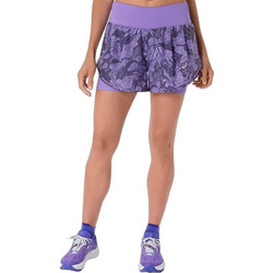 ASICS Road All OVER Print 2-N-1 Αθλητικό Γυναικείο Σορτς Running Μωβ 2012D077-500