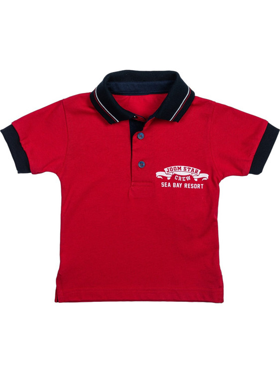 Joom Παιδικό Polo Κοντομάνικο Κόκκινο Μαύρο 21125533