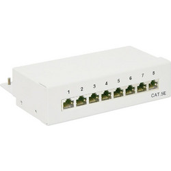Goobay 68882 Ethernet Patch Panel Επιτοίχιο 1U 8 Θυρών Cat.5e Shielded STP