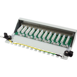 LogiLink NP0017A Patch Panel Επιτοίχιο 1U 12 Θυρών Cat.6 Shielded STP