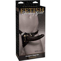 Pipedream Fetish Fantasy Gold Designer Harness Strap On με Dildo 18cm Μαύρο