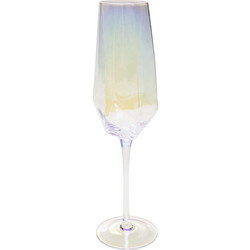 Kare Design Σετ Ποτήρι Σαμπάνιας Γυάλινo Κολωνάτο Diamond 200ml