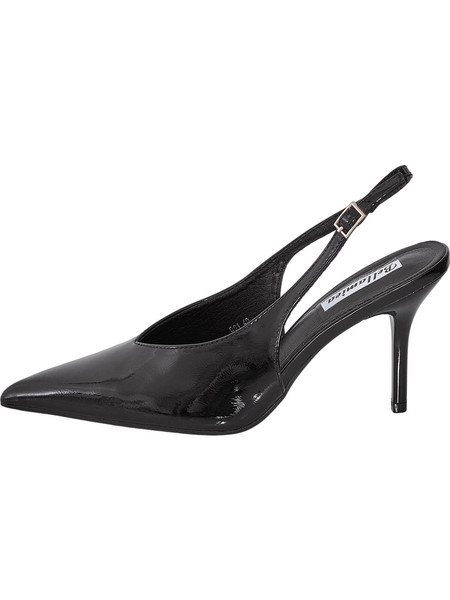 Celestino Γόβες Slingback Λουστρίνι με Τακούνι Στιλέτο Μαύρες WT7741.A061.1