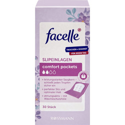 Rossmann Facelle Comfort Pockets Σερβιετάκια για Ελαφριά Ροή 2 Σταγόνες 30τμχ