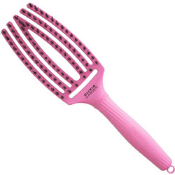 Olivia Garden Finger Think Pink Bubble Βούρτσα Μαλλιών για Ξεμπέρδεμα Ροζ