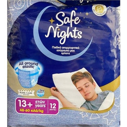 Babylino Safe Nights Kids Pants Boy 13+y Πάνες Βρακάκι 48-60kg 12τμχ