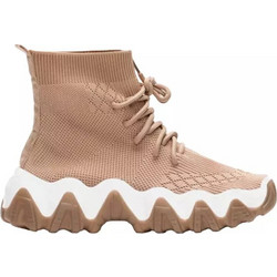 Luigi Γυναικεία Sneakers Chunky Μποτάκια με Κάλτσα Μπεζ 3835197