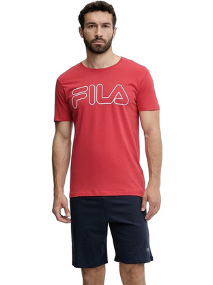 Fila Καλοκαιρινές Ανδρικές Πιτζάμες Βαμβακερές Κόκκινες FPS1191-660