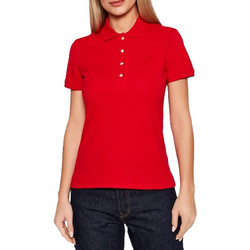 Lacoste Γυναικεία Μπλούζα Polo Κοντομάνικη Κόκκινη 3PF5462-240