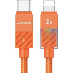 Usams SJ776 U93 Braided USB-C to Lightning Cable 30W 1.2m Orange