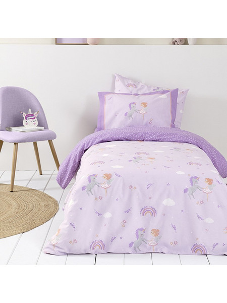 Nima Magic Bloom Σετ Παιδική Παπλωματοθήκη Μονή Βαμβακερή 160x240 Λιλά