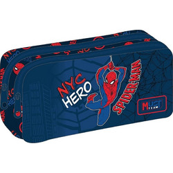 Must Spider-Man NYC Heroes Κασετίνα Βαρελάκι με 2 Θήκες Μπλε 508818