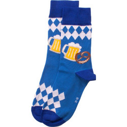 Cotboxer Beer & Pretzels Ανδρικές Κάλτσες Κοντές με Σχέδια Royal Blue