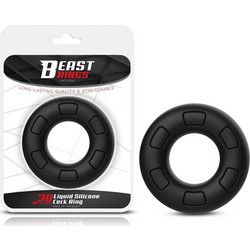 IntoYou Beast Rings Liquid Penis Ring 30mm Ελαστικό Δαχτυλίδι Πέους & Όρχεων Σιλικόνης 3cm Μαύρο