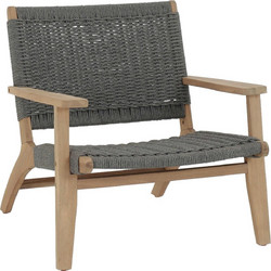 HomeMarkt Monter Πολυθρόνα Κήπου Μασίφ Ξύλο Γκρι HM6241.02