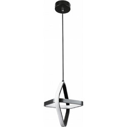 Vencore Axis Black Κρεμαστό Φωτιστικό Οροφής Μονόφωτο LED με Ρυθμιζόμενο Λευκό Φως Μαύρο Φ22x24cm 6089-20026