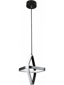 Vencore Axis Black Κρεμαστό Φωτιστικό Οροφής Μονόφωτο LED με Ρυθμιζόμενο Λευκό Φως Μαύρο Φ22x24cm 6089-20026