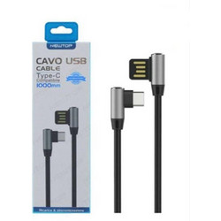 Newtop CU08 Angle 90° USB-A to USB-C 1m Silver