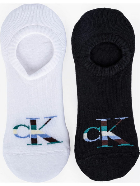 Calvin Klein Ανδρικές Κάλτσες Σοσόνια Λευκές Μαύρες 2Pack 701228809-014