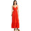 Funky Buddha Maxi Καλοκαιρινό Βραδινό Φόρεμα Μεταξωτό Πορτοκαλί FBL013-102-13