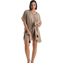 Rachel Γυναικείο Καφτάνι Παραλίας Κοντό Μπεζ 13703-641