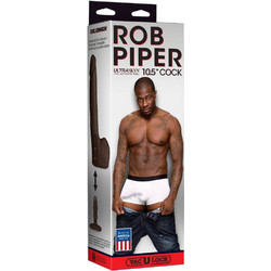 Doc Johnson Vac-U-Lock Rob Piper Ρεαλιστικό Dildo με Βεντούζα & Όρχεις 26cm Καφέ