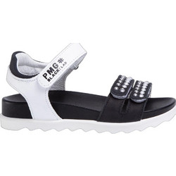 Birkenstock Florida Δερμάτινα Γυναικεία Σανδάλια Μαύρα Λευκά 53881003543