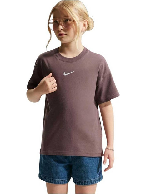 Nike Παιδικό T-Shirt Κοντομάνικο Καφέ FZ5539-502