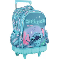 Gim Stitch Σχολική Τσάντα Τρόλεϊ Δημοτικού Τιρκουάζ 342-03078
